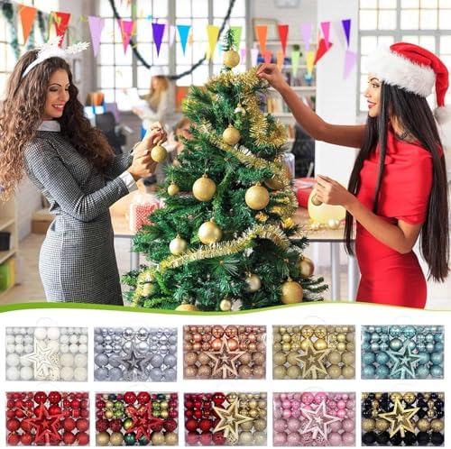 Enfeites de Bolas de Natal BEMMY – 101 Und Cores Variadas - Imagem 7